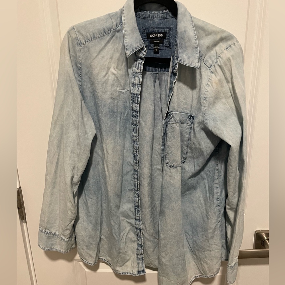 Jean style boy friend button down